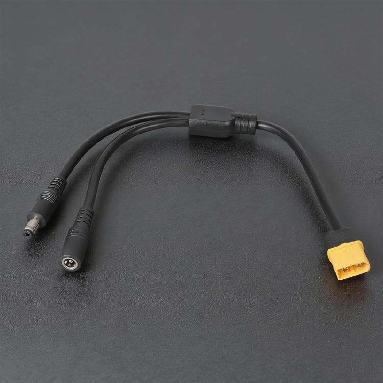 Flexible XT60 To 5.5x2.1mm DC5521 Power Splitter Cable For FPV Video Goggles And Remote Applications