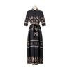 2026 Women's European and American Ethnic Style Summer Printed Five-Sleeve Dress