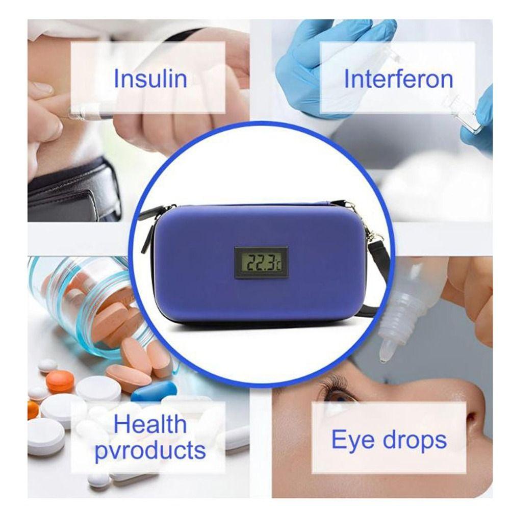 Insulin Cooler Case with Heat Insulation & Temperature Monitoring for Insulin Pens – Portable Storage Bag with Real-Time Display