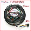 FD9238U12D DC12V 1,2A 75mm 37*37*37mm VGA Lüfter für ASUS GTX960 TURBO GTX970 OC Grafikkarte Kühler Lüfter