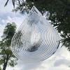 Beating Wind Spinner Drop Shape Stainless Steel 3D Rotating Wind Chime Bell
