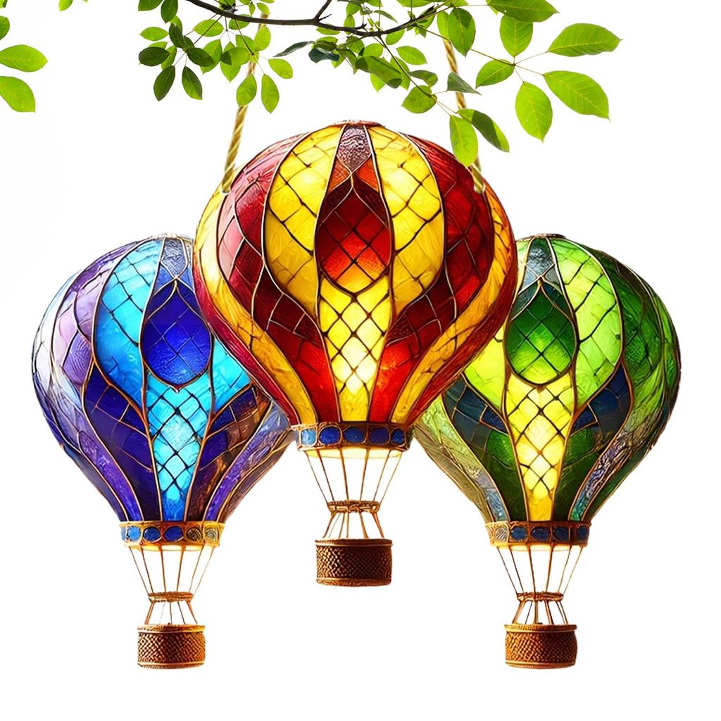 2D Flat Acrylic Hot Air Balloon Light Catcher Celebration Window Hanging Sun Catcher Home Decoration