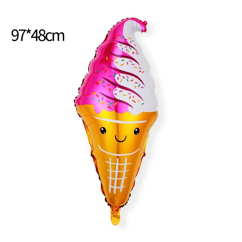 32Inch Donut Globos Foil Balloon Fruit Ice Cream Helium Balloon Birthday Party Decoration Kids Toy Sweet Digital Baby Shower