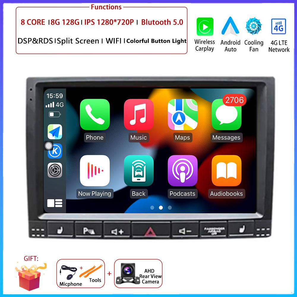 9"4G Android OS For Volkswagen VW Touareg 2002 - 2012 Car Radio Stereo Multimedia Video GPS Navigation Player QLED Screen BT 5.0