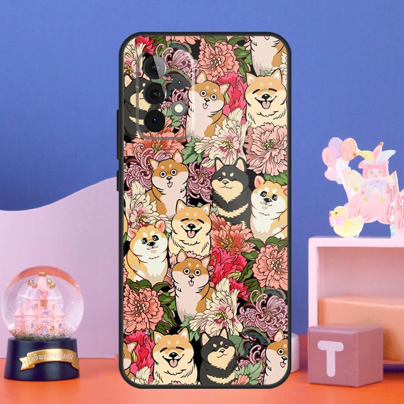 Cute Kawaii Shiba Inu Case For Samsung Galaxy A55 A16 A26 A36 A56 A54 A34 A14 A15 A35 A52 A12 A32 A13 A33 A53 A17