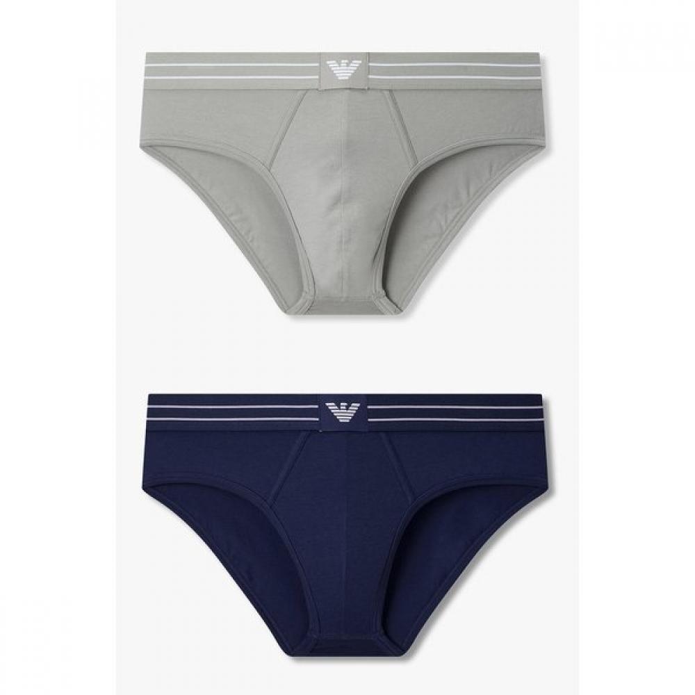 

Emporio Armani Men S Stripe Banding Cotton Brief Set 2 0816111047 0816111052 S(95)