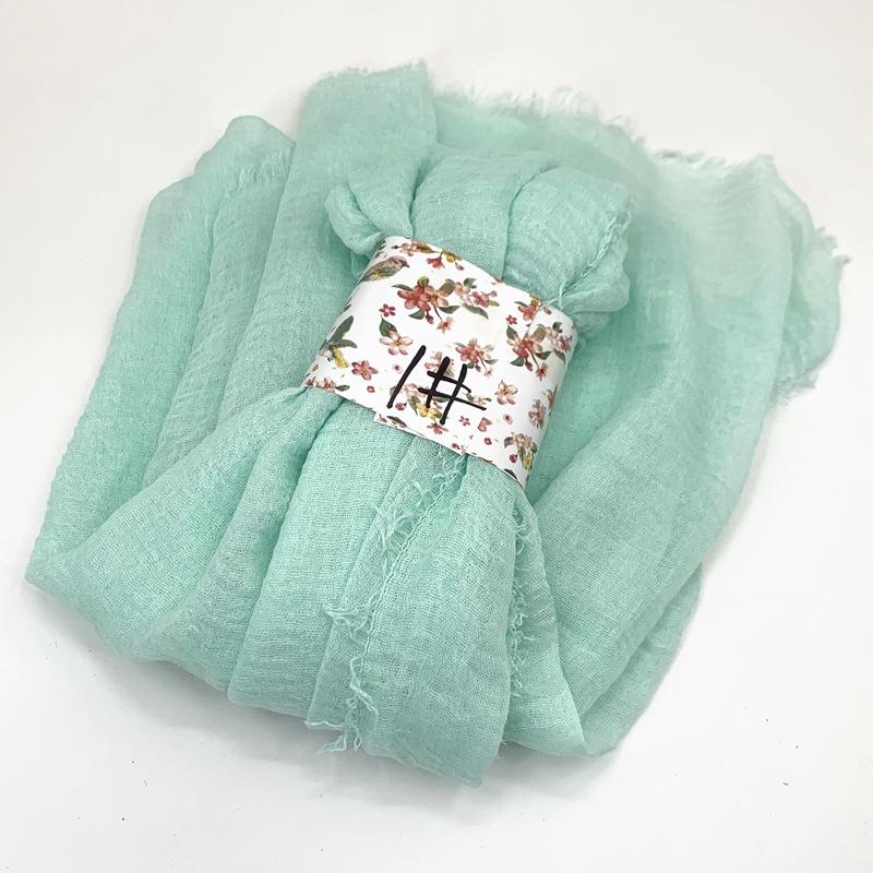 Women Cotton Scarf New Summer Girls Solid Color Sunscreen Thin Scarves Soft Shawl Foulard Viscose Spring Lady Wrap Shawls