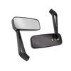 SZYUMO Motorcycle Rearview Universal Wide with Easy White Glass Mirrors, Set, Angle, Black, 8mm/10mm Screws, Installation,