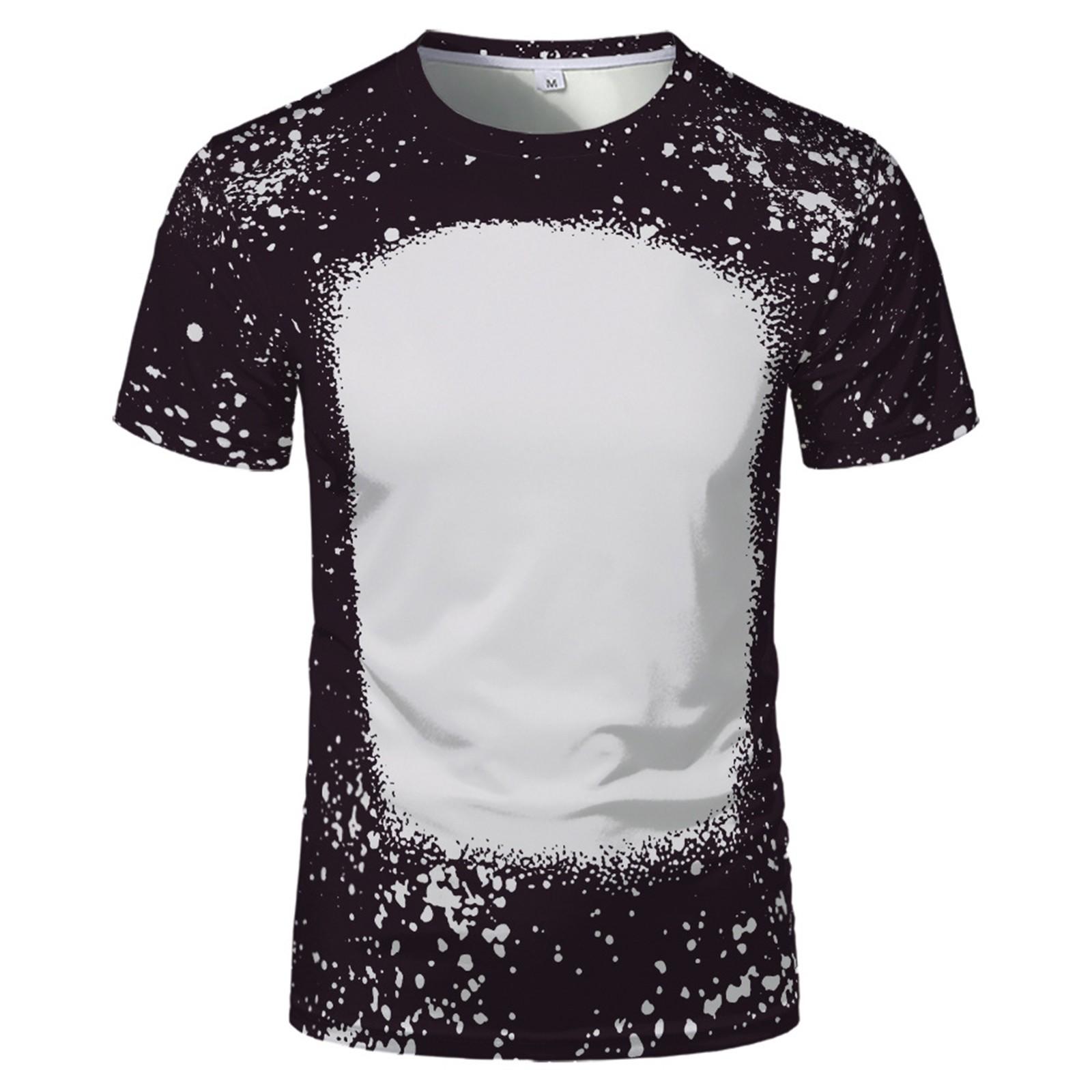 US Size Large Blank Custom T-shirt Heat Transfer Heat Sublimation Short Sleeve XXXXL чёрный