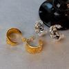 Gold-Plated C-Shaped Earrings: Elegant, Stylish, and Perfect for European & American Fashion.