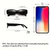 3pcs Men'S Square Cat Eye Fashion Glasses Casual PC Polycarbonate Frame and Lens Full Rim for Party