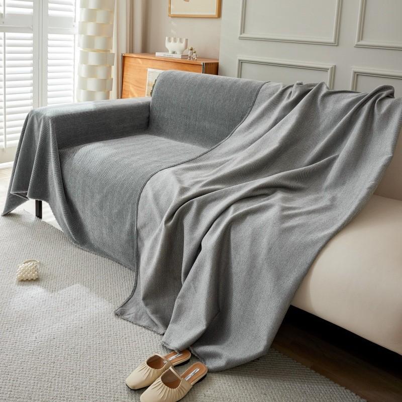 Chenille Einfarbiges Sofakissen Geeignet für alle Jahreszeiten Universeller Stuhlbezug Staubdicht und Rutschfest Sitzdecke Matte