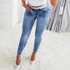 New Thin High-waisted Hot Diamond Bow Jeans Women's Elastic Slim-fitting Pants