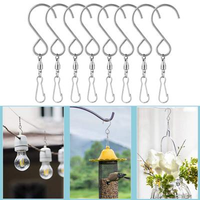 37484 Pcs S-shaped Hanging Swivel Hooks with Clip Great Load Bearing Heavy Duty Dreamcatcher Wind Spinner Wind Chimes Bird