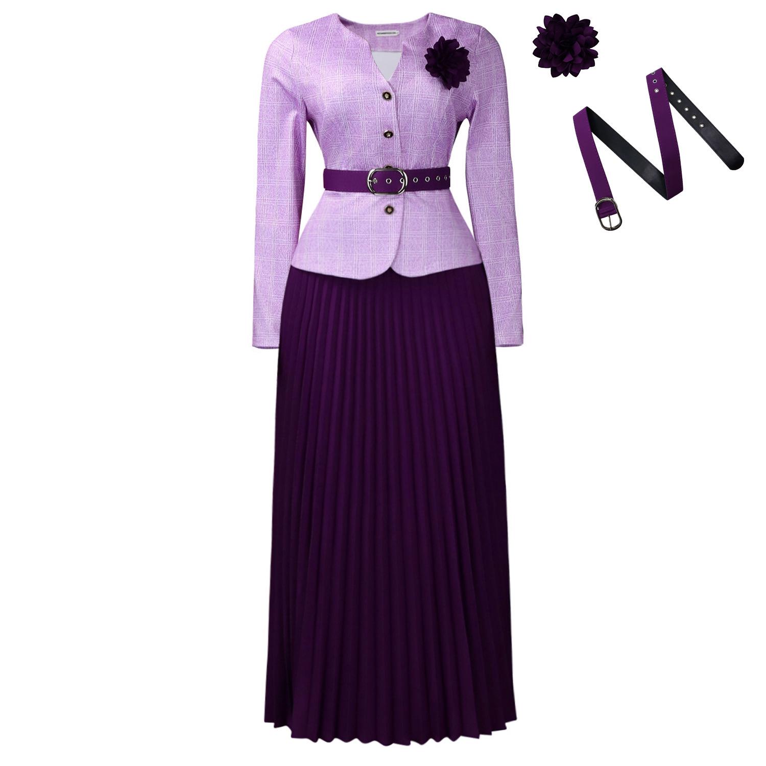 

Elegant Women s Autumn/Winter Jacket & Skirt Set - European & American Fashion L