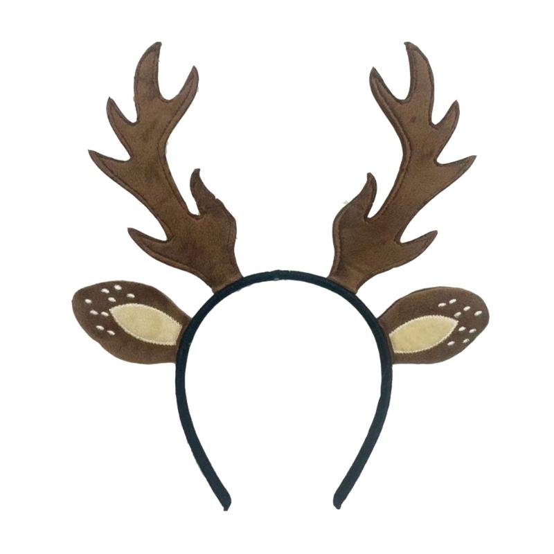 Christmas Deer Costume for Women Girl Christmas Deer Ear Headband Deer Tail Nose Skirt Halloween Amimal Outfit Accessory