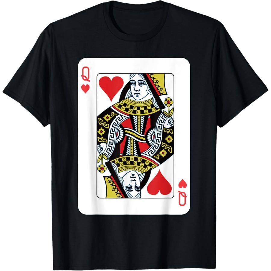 Футболка с игральной картой Дама Червей для покера S