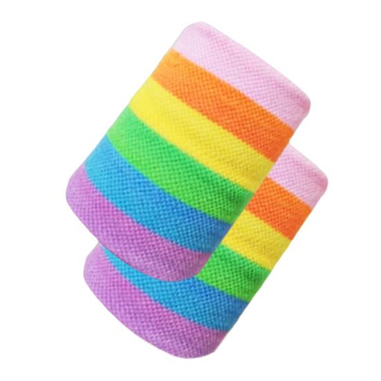 1 Pair Sports Wristband Sweat-absorbing Breathable Fabric Extra Soft Elastic Non-Fading Wrist Protection Polyester Children Wrist Support Sports
