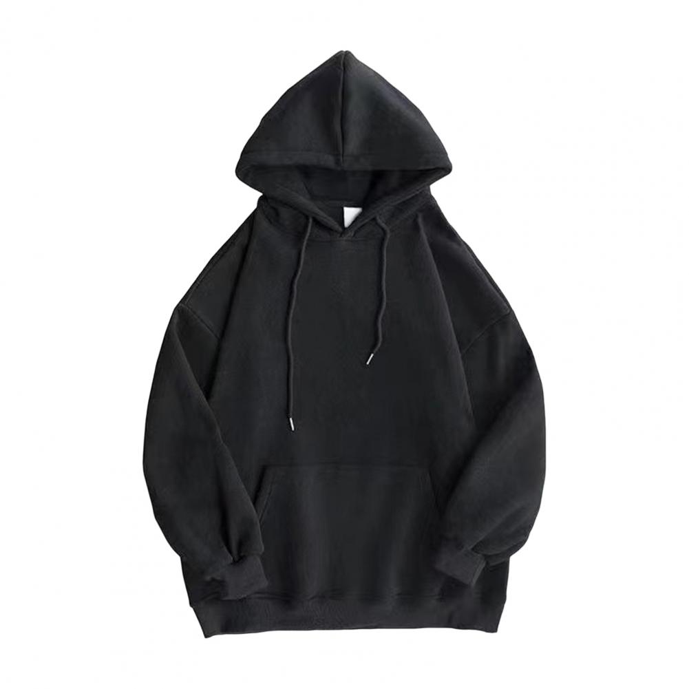 Korean Fashion Solid Color New In Hoodies & Sweat-shirt Woman Clothing Black Hoodie Pullover Men Hooded Sweatshirt Coats