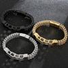 Gold Color Stainless Steel Bracelet Men 11MM Link Chain Men's On Hand Bands Bracelets Male Jewellery Iron Mannen Armband