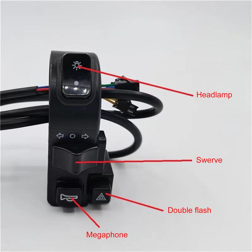 Tricycle Horn Headlight Steering Double Flash Combination Electric Bike Switch for Electric Scooters