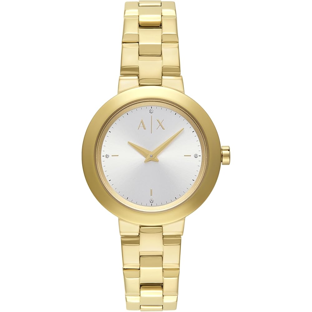Armani Exchange AX5180 Women s Watch Gold Metal Band 30m Water Resistant