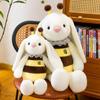 Kreatives Bienen-Kaninchen Plüschtier - Kleines Kaninchen Kuschelkissen Puppe für Kindergeburtstagsgeschenk