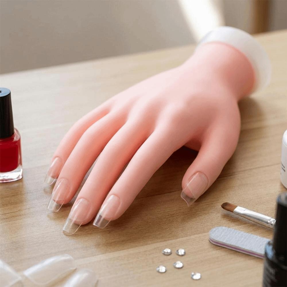 Soft Nail Practice Hand Flexible Positioning Fake Hand Nail Tools Mannequin Hand  Nail Training