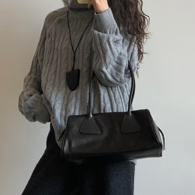 Borsa Sottobraccio in Pelle di Nicchia da Donna in Pelle di Mucca BD Bag Borsa da Lavoro a Mano Senso Premium Monospalla Tracolla Borsa a Cuscino