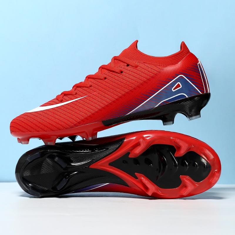 Botas de Fútbol Nuevas para Hombre Tacos Puntas Largas Deporte al Aire Libre Zapatos de Fútbol Entrenamiento para Adultos Niños Antideslizantes Transpirables Partido Cómodas