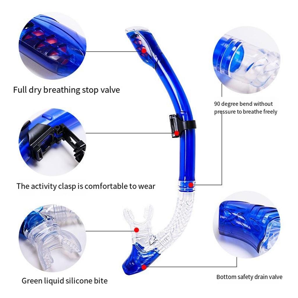 Adults Snorkels Diving Tube Swimming Breathing Tube Equipment Swimming Snorkels for Diving Mouthpiece Training Snorkels