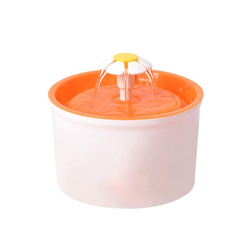 

Классический фонтан для питья для домашних животных кошек без окошка, автоматический циркулирующий диспенсер для воды оранжевый