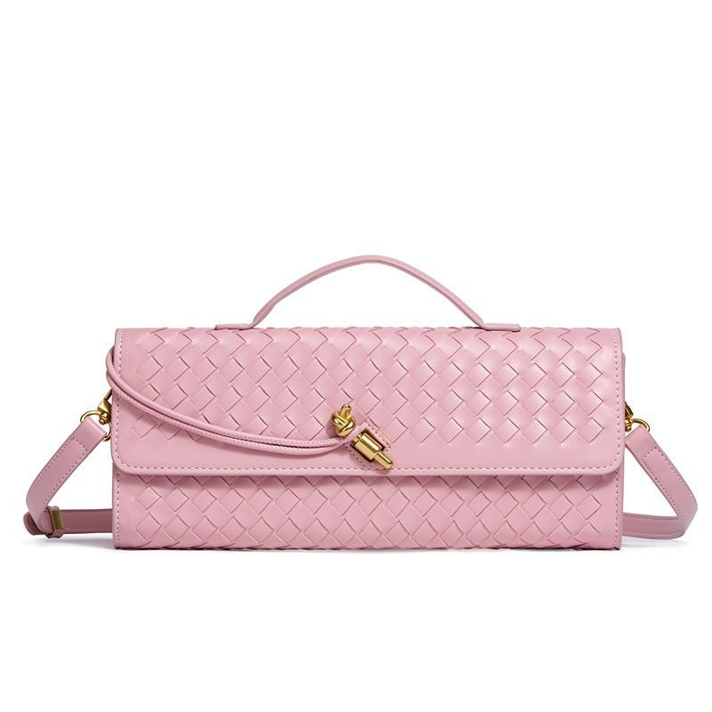 Woven Shoulder Baguette Bag Fashion Horizontal Clutch Bag Organ Ladies Oblique Span Bag Long Bag