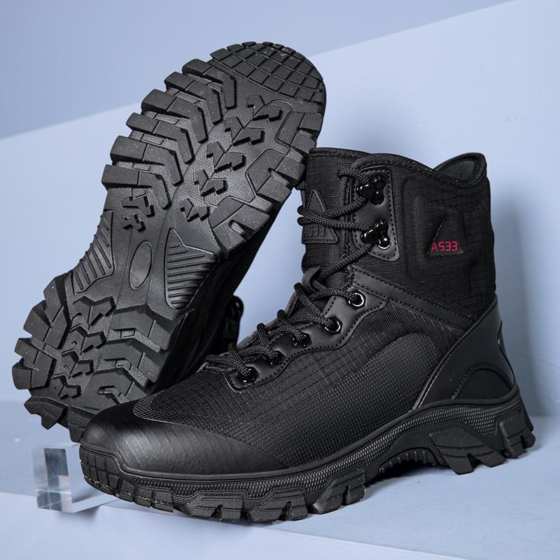 

Модные уличные кожаные мужские ботинки без застежек на платформе, роскошные брендовые мужские зимние плюшевые ботинки для снега, модные универсальные мужские ботинки для мотокросса 39 чёрный