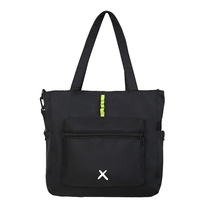 

Многофункциональная наплечная сумка студенческая для улицы и путешествий сумка кроссбоди контрастного цвета сумка-тоут чёрный