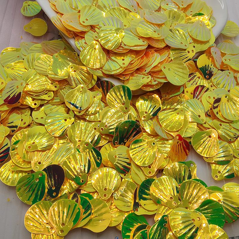 13mm Gold Seashell Sequins for Mermaid Eye Makeup & DIY