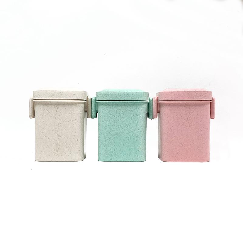 Eco-friendly Wheat Fiber Hot Soup Bowl with Cover Microwave Jar Plastic Soup Container Mug with Lid Packaging Box Soup Cups