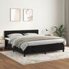 3141439 vidaXL Divan Bed with Mattress Black 180x200 Cm Velvet