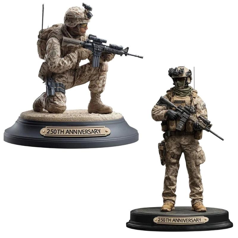 American 250th Anniversary Patriotic Soldier Commemorative Acrylic Desktop Souvenir Decors for Celebration and Gifting