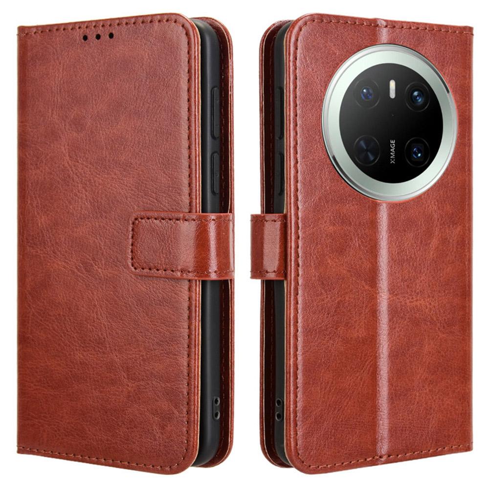 

For Huawei Mate 70 Case Crazy Horse Texture PU Leather Phone Wallet Cover D