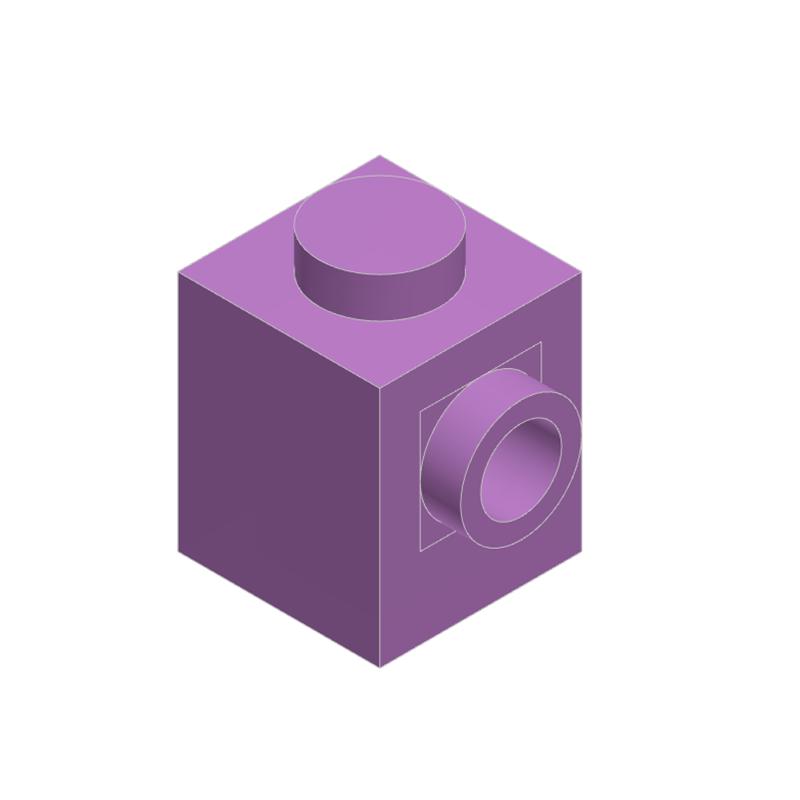 10 KUSŮ 87087 1x1 s čepem na straně Stavební kostky MOC Kompatibilní s Brick Dětské hračky Dárková krabička