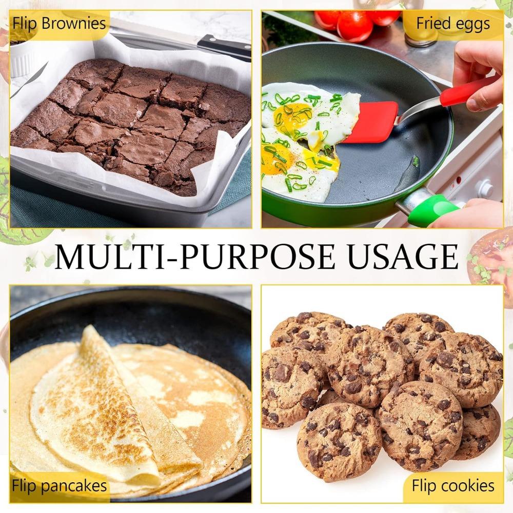 1 Pack Silicone Cookie Spatula Turner Mini Brownie Spatula Flexible Kitchen Small Silicone Spatulas for Kitchen Tools