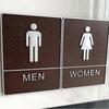 Toilet Signs Of Male And Female Symbols,12cm Toilet Signs Door Plate Silver Women Men Adhesive