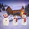 Christmas LED Illuminated Snowman Decoration Acrylic Light Up Elk Decoration Lighted Snowman Yard Sign for Courtyard Decoration