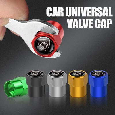 Metal Car Tire Wheel Valve Stem Cap Rim Tyre Cover Accessories For 206 307 308 3008 207 208 407 508 2008 GT 106 107 108