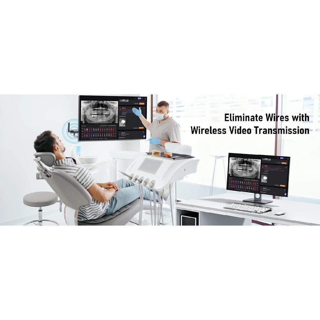 Lemorele 5G 200M Wireless HDMI Transmitter Receiver Meeting Screen sharing Audio Transmitter for Laptop TV Projector Monitor