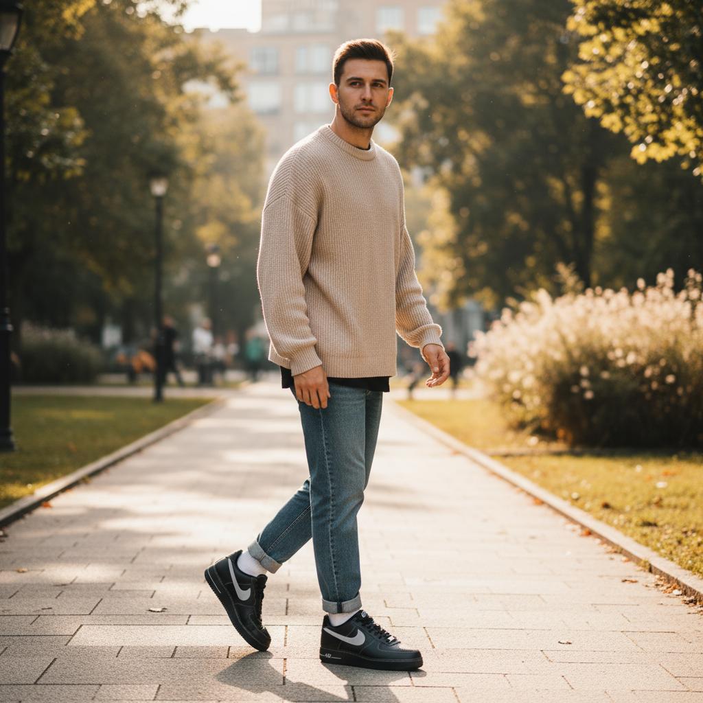 Nike Air Force 1 Low 07 Black Wolf Grey Unisex Sneakers HQ2037-006