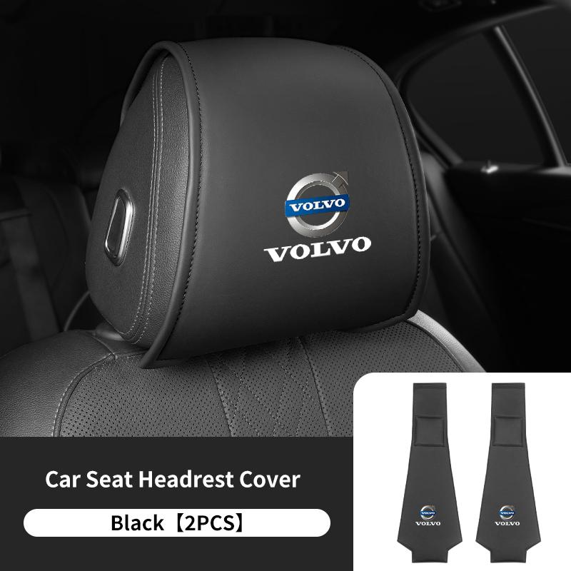 Copertura per Poggiatesta Sedile Auto in Pelle Anti-sporco Protezione Cuscino per Collo Per Volvo C70 S60 S80 S90 V40 V50 V60 V90 XC40 XC60 XC70 XC90