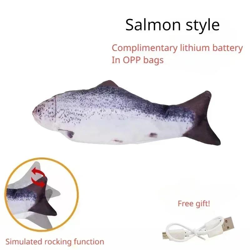 Cat Toy Fish Usb Charger Fish Interactive Electronics Realistic Pet Cat Chew and Bite Toy Pet Supplies Cats & Dogs Products Home