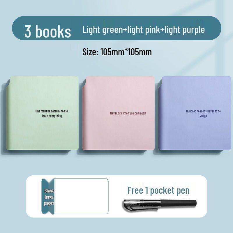 Fickduk: Portabelt rutat anteckningsblock & Praktisk anteckningsbok